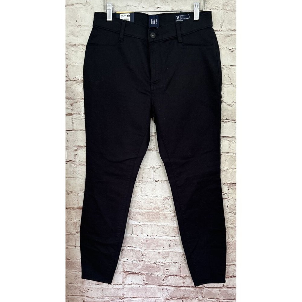GAP Womens Black Stretch SKINNY PANT Cotton Stretch Casual Size 8 NEW